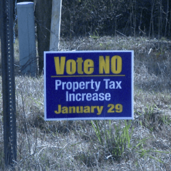 Butler County Vote No To Property Tax Increase Sign