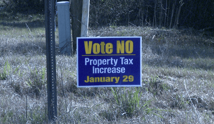 Butler County Vote No To Property Tax Increase Sign