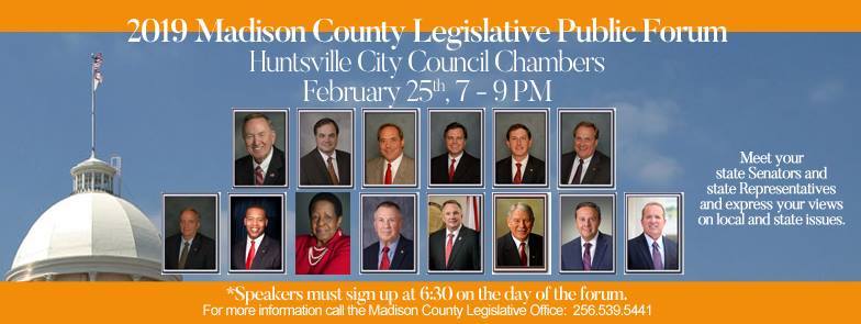 2019 Huntsville/Madison County Legislative Public Forum