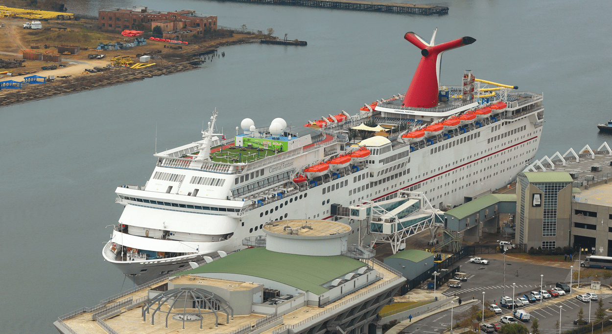 Carnival Fantasy Docked in Mobile, AL