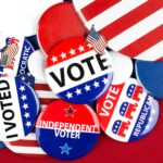 Collection of vote badges