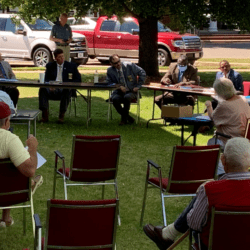 Henry County Commission Meeting on Front Lawn