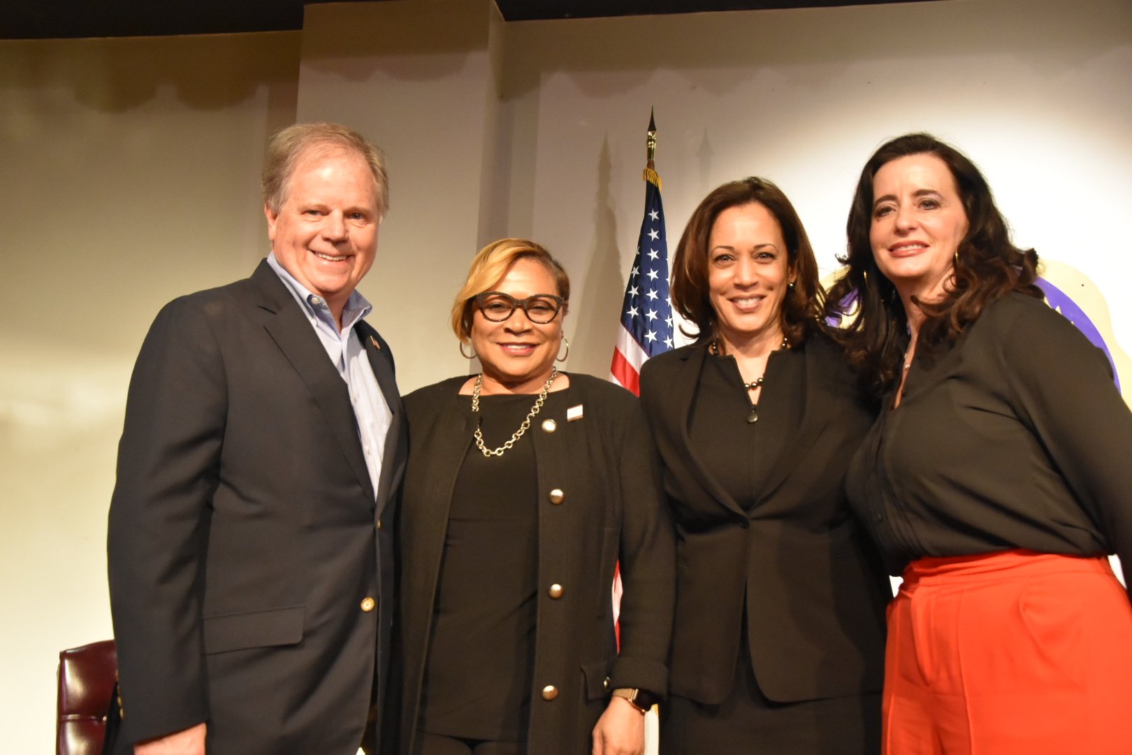 Doug Jones and Kamala Harris