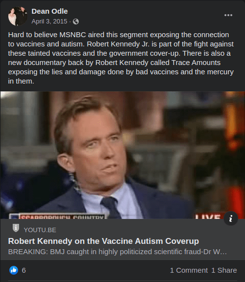 Dean Odle Anti-Vaccines