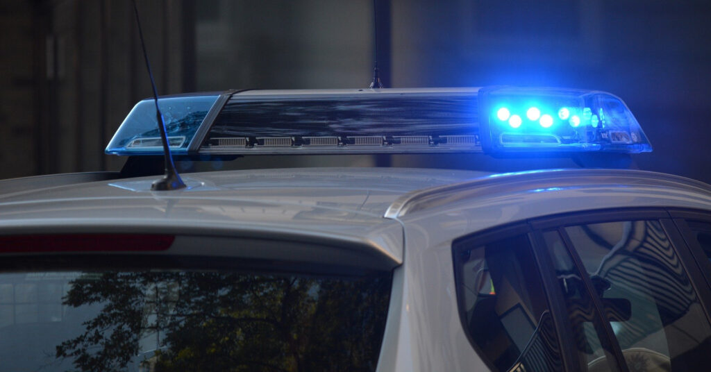 Police car lights