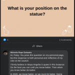 Michelle Rupe Eubanks Facebook post regarding Confederate statues