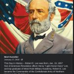 Samuel Morris Facebook Post celebrating Robert E. Lee