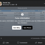 David Blaxton from Blountsville, AL shares false information relating to vote counts in the November 2020 election