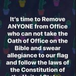 Floyd Burton from Sumiton, AL shares a post that implies only Christians should be sworn into office.