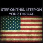 Lee Sims from Guntersville, AL shares a post threatening to take the life of anyone who steps on an American flag.