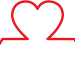 A blood pressure EKG photo with heart in the middle