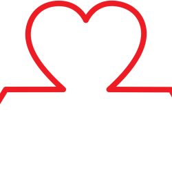 A blood pressure EKG photo with heart in the middle