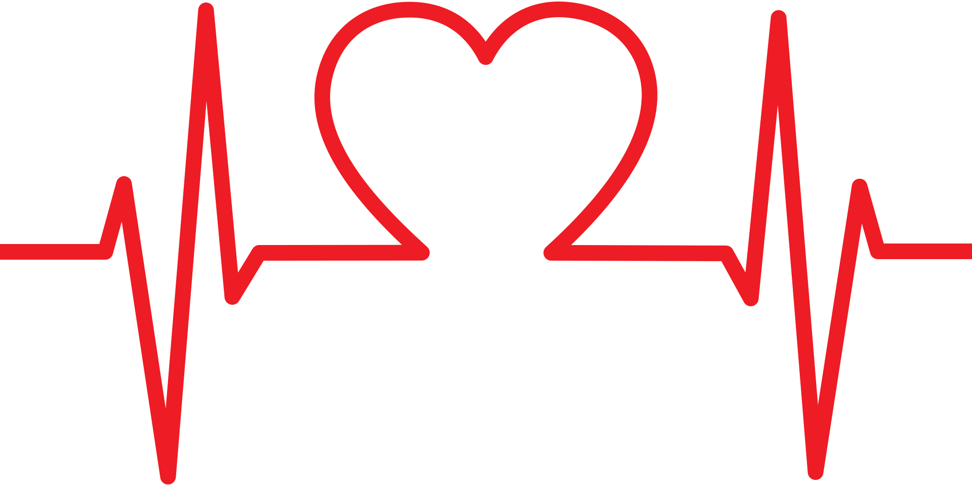 A blood pressure EKG photo with heart in the middle