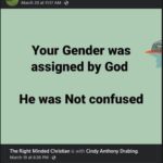 Joseph Lee of DeKalb County, AL shares a post stating his beliefs on gender